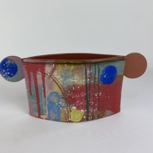 Multi-coloured Slabbed Pot
