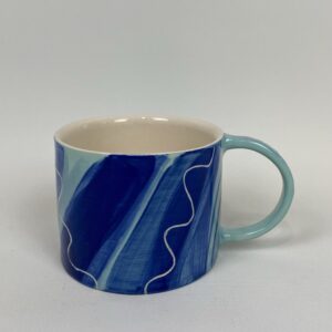 Blue wide mouthed cup