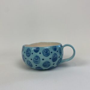 Blue Spot Pinch pot Cup