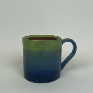 Blue n Green Speckle Terracotta cup