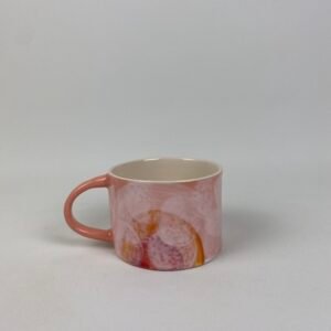 Pink Swirl Wide Mouthed Cup